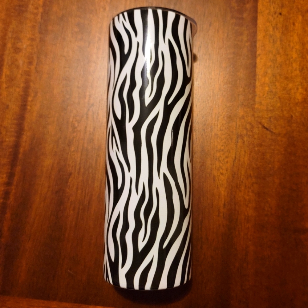 20 oz Tumbler- Zebra Stripes